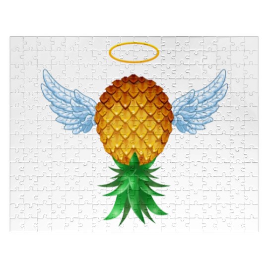 Cute Swinger Upside Down Pineapple Angel Wings Jigsaw Puzzles