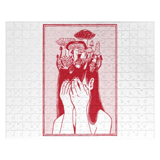 Woman sorrow mushrooms thinking depression Woman s Jigsaw Puzzles