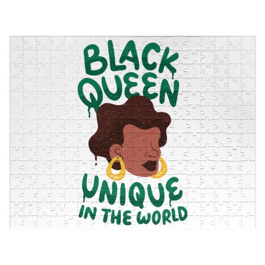 Black unique in the world Queen Black queen unique Jigsaw Puzzles