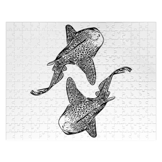 Elegant Vintage Leopard Sharks Jigsaw Puzzles
