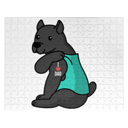 I Love Dad Cane Corso Jigsaw Puzzles