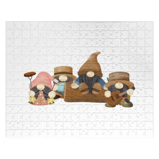 Camping Gnome Squad Gardening Gnomes Jigsaw Puzzles