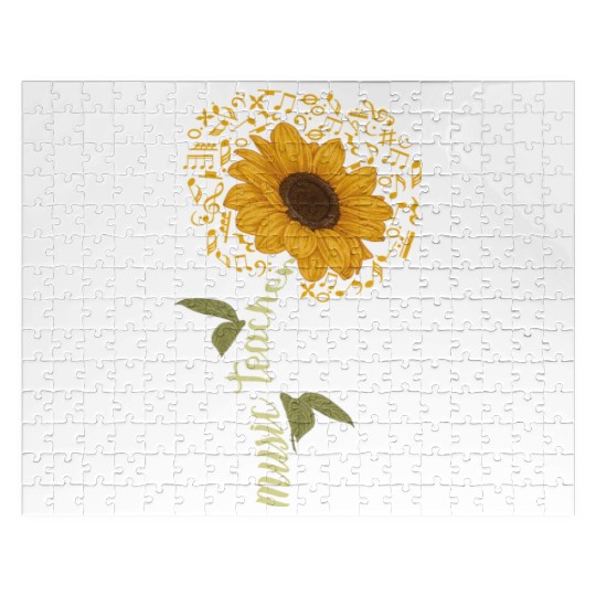 Sunflower Music Teacher Musician Gardening Jigsaw Puzzles