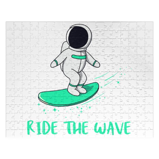 Kids Space Surfing Astronaut Back To School Boys Jigsaw Puzzles