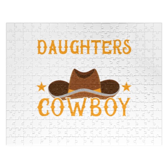 Cowboy Barn Bull Rider Rodeo Country Western Movie Jigsaw Puzzles