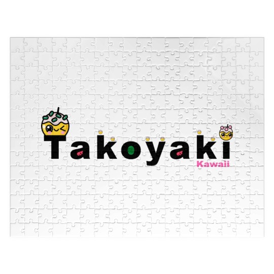 Kawaii Takoyaki Cute Japanese Food Vintage Design Jigsaw Puzzles