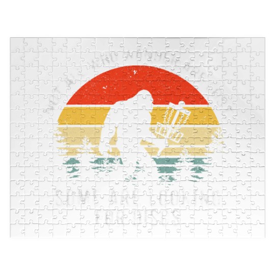 Not All Who Wander Are Lost Disc Golf Bigfoot Jigsaw Puzzles