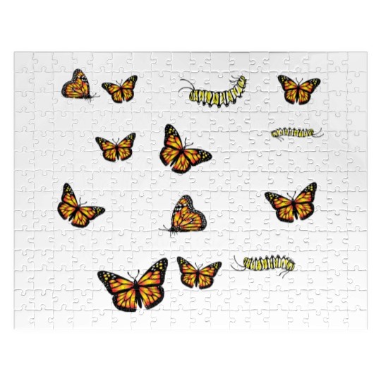 Monarch Butterfly Lover Caterpillar Butterflies Jigsaw Puzzles