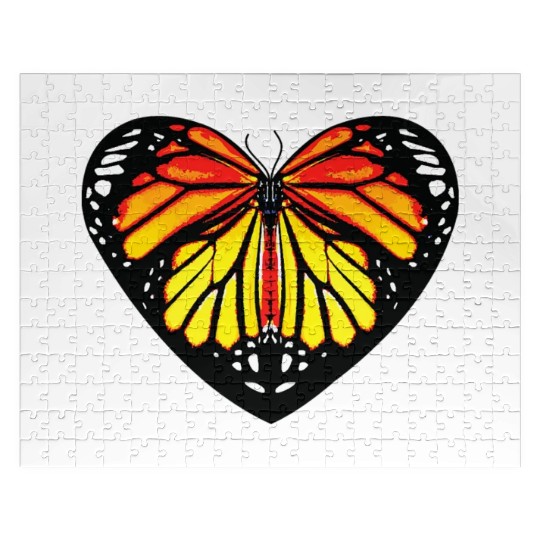 Monarch Butterfly Heart Mom Butterfly Lover Mom Jigsaw Puzzles
