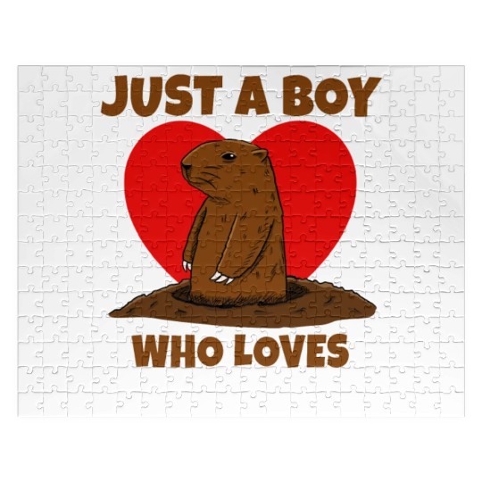Just A Boy Who Loves Groundhog Jigsaw Puzzles