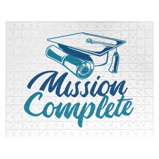 Mission Completed Graduation University Done Missi Jigsaw Puzzles