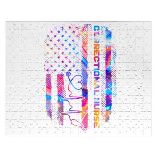 correctional nurse - US flag Jigsaw Puzzles