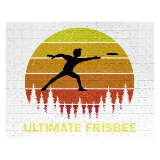 Ultimate Frisbee Disc Golf Flying Players Jigsaw Puzzles