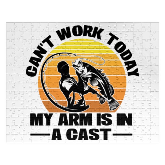 Fishing Angler Fish Casting Poles Gift Jigsaw Puzzles