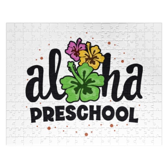 Aloha Preschool Pre-K Teacher First Day Back to Jigsaw Puzzles