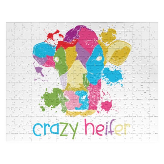 Crazy Heifer Cow Whisperer Cow Farming Farm Jigsaw Puzzles