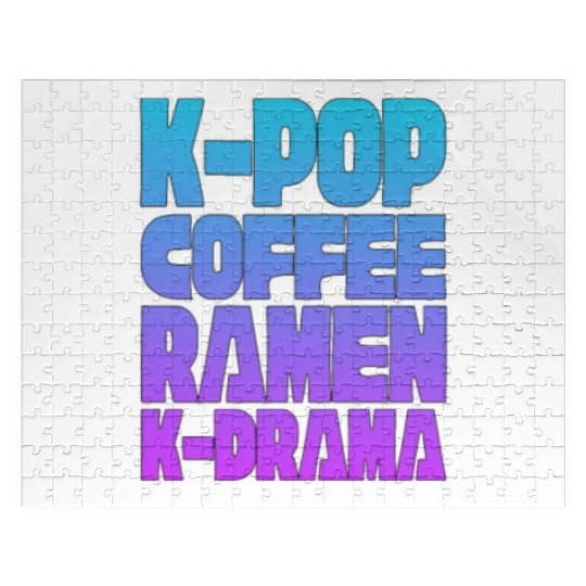K-Pop Coffee Ramen K-Drama Jigsaw Puzzles