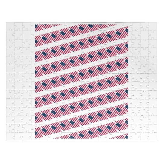 Pattern flag Independence Since 1776 Fourth July Jigsaw Puzzles