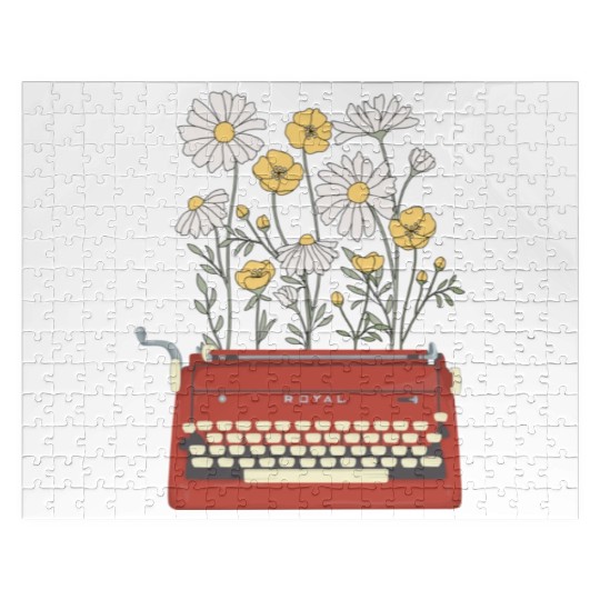 Wild Flower Type Writer Jigsaw Puzzles
