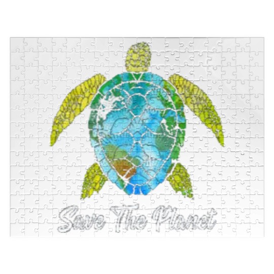 Save The Planet Earth Day Save Turtles Sea Life Jigsaw Puzzles