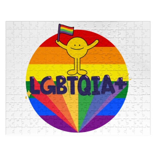 LGBTQIA flag color - Pride quote lgbt community Jigsaw Puzzles