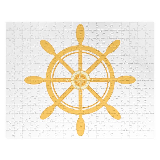 Ship's Wheel, nautical star & cardinal directions Jigsaw Puzzles