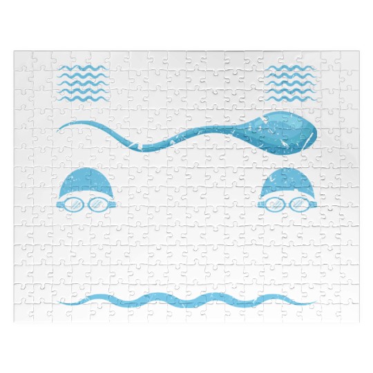 Swim Dad Fathers Day Swimmer Jigsaw Puzzles