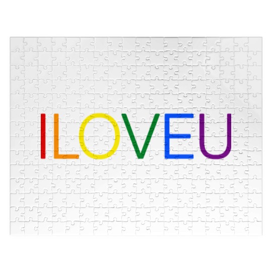 LGBT pride rainbow heart I Love You Jigsaw Puzzles
