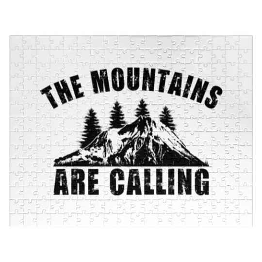 The Mountains are Calling Outdoor Mountain Hiking Jigsaw Puzzles