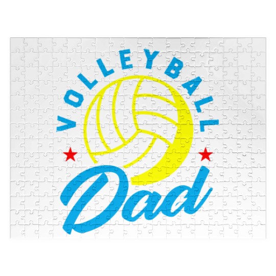 Volleyball Daddy Volleyball Dad Jigsaw Puzzles