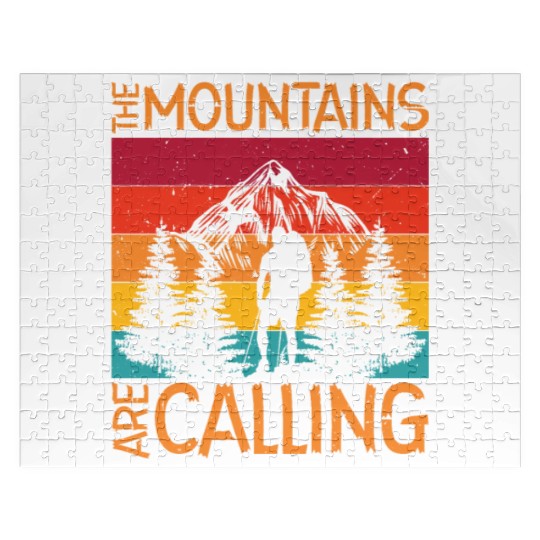 The Mountains are Calling Outdoor Mountain Hiking Jigsaw Puzzles