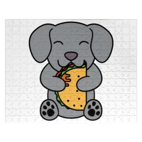 Weimaraner Taco Lover Jigsaw Puzzles