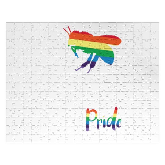 Bee Proud Let's Go Pride! LGBTQ Pride Month Gay Jigsaw Puzzles
