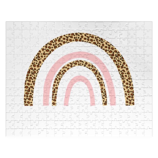 Kindergarten Teacher Leopard Rainbow Teacher Back Jigsaw Puzzles