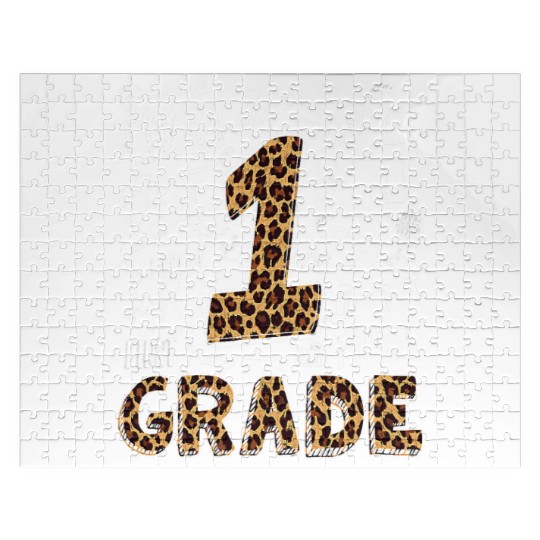 Leopard Print 1st Grade Teacher Kids Back to Jigsaw Puzzles
