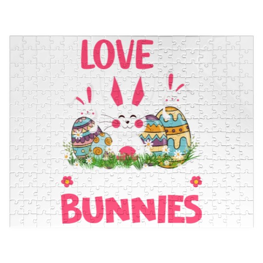 I Love My Dispatcher Bunnies Easter Day Funny Jigsaw Puzzles