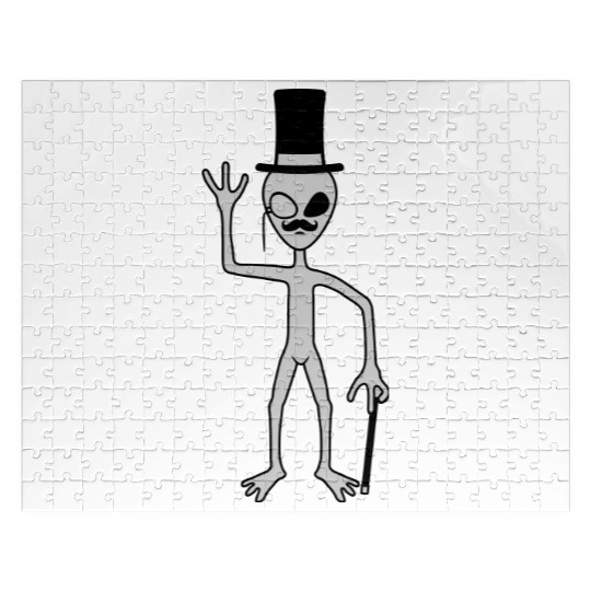 Sir alien waving friendly Jigsaw Puzzles