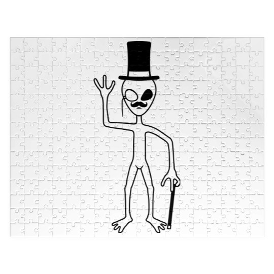 Mr. Alien Waving Jigsaw Puzzles