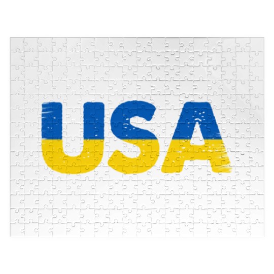 I Stand with Ukraine Ukraine Flag Jigsaw Puzzles