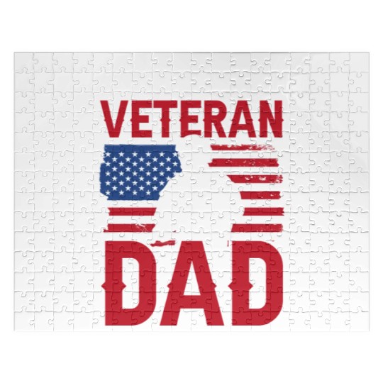 Proud Veteran Dad Father Father's Day Daddy Jigsaw Puzzles