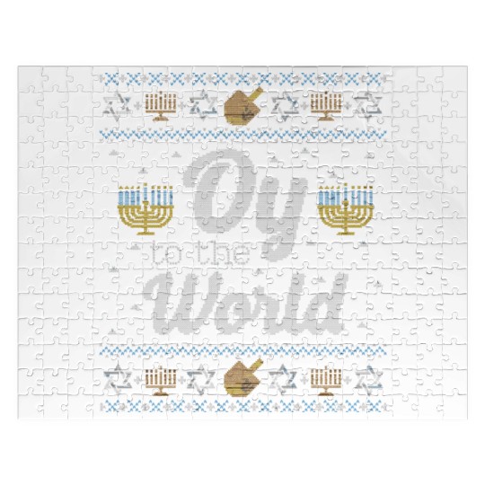 Funny Hanukkah Oy To The World Jigsaw Puzzles