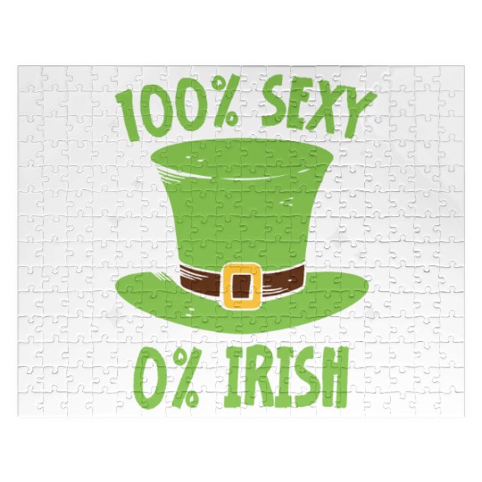 100 Percent Sexy 0 Percent Irish Gaelic Ireland Jigsaw Puzzles