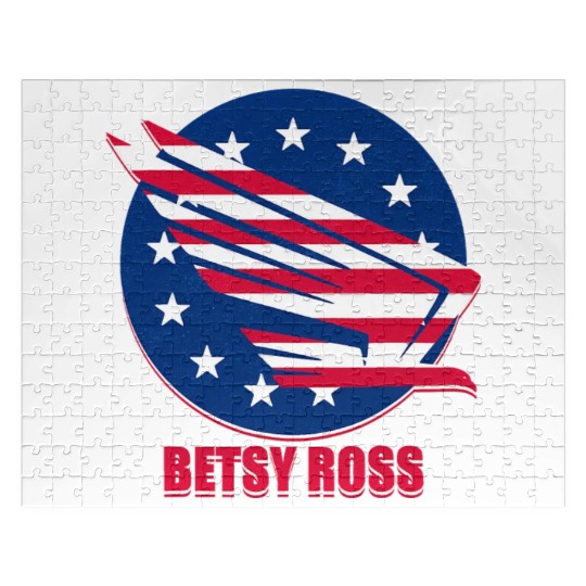 Patriotism USA Betsy Ross Flag Stars Stripes Eagle Jigsaw Puzzles