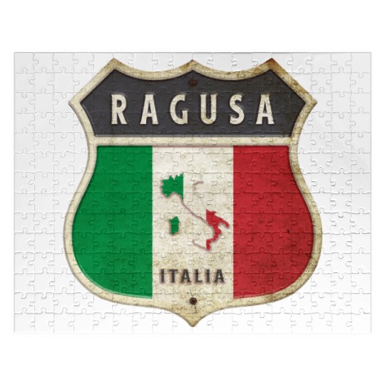 Ragusa Italy coat of arms flags design Jigsaw Puzzles