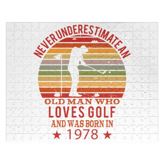 Golfing Golfplayers Vintage 1978 Birthday Jigsaw Puzzles