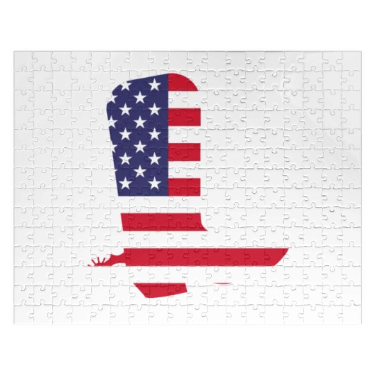 American Flag Cowboy Boot Stars And Stripes Jigsaw Puzzles