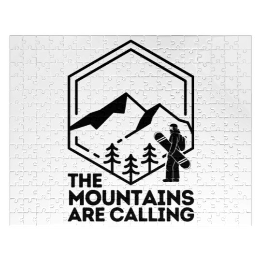 The Mountains Are Calling Snowboard Jigsaw Puzzles