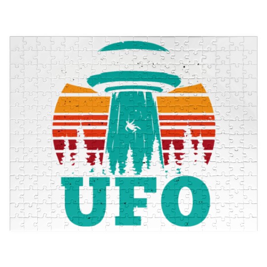 Flying Object Plan UFO Funny Alien Jigsaw Puzzles