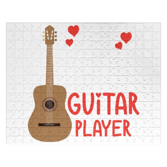 Guitar Player Clothing Musician Gift for Him Her Jigsaw Puzzles