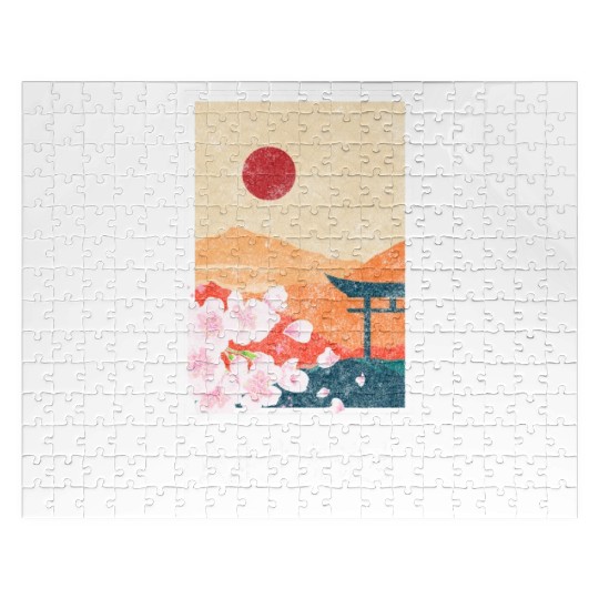 Japan Asia Spring Pink Jigsaw Puzzles